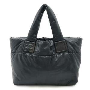 CHANEL Black Leather Tote Bag